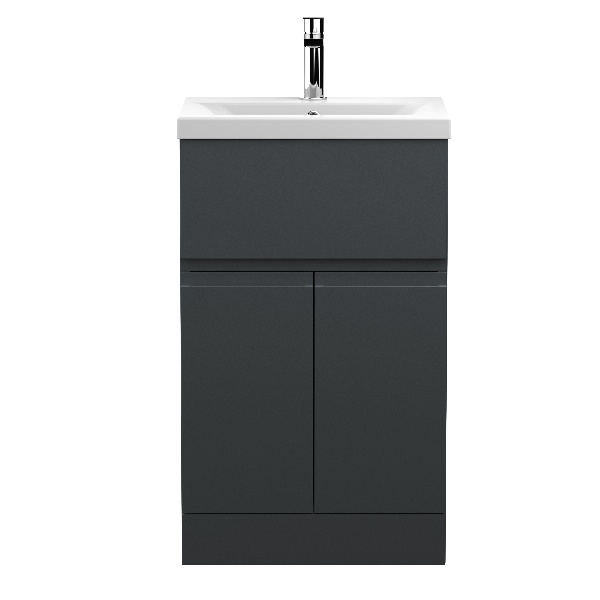 500mm Floor Standing 2 Door/Drawer Vanity & Basin 1