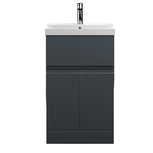 500mm Floor Standing 2 Door/Drawer Vanity & Basin 3