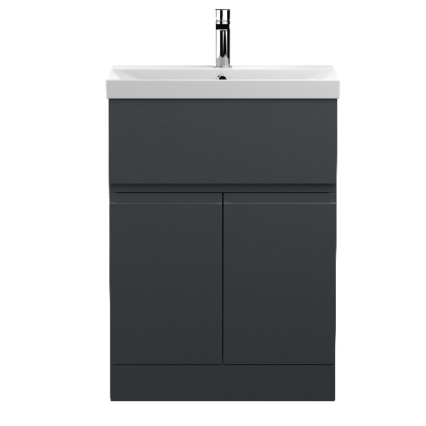 600mm Floor Standing 2 Door/Drawer Vanity & Basin 3