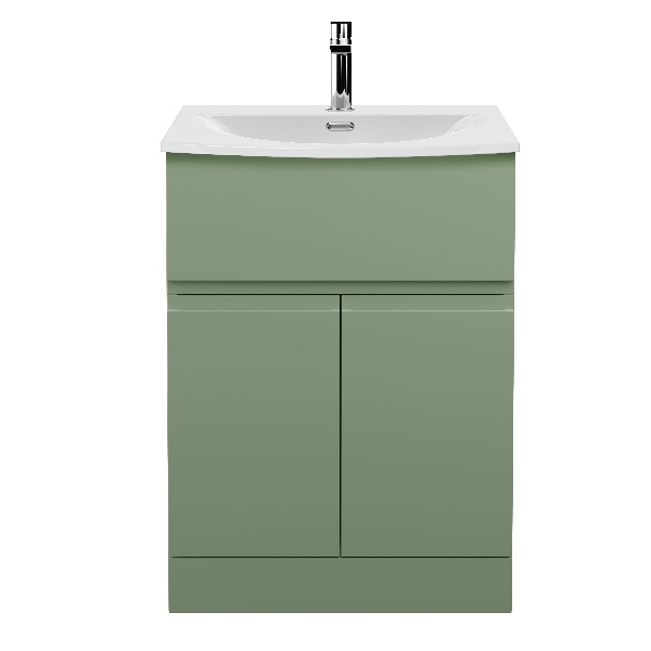 600mm Floor Standing 2 Door/Drawer Unit & Basin 4