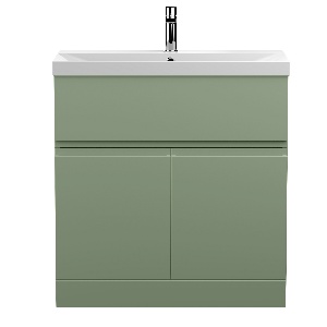 800mm Floor Standing 2 Door/Drawer Unit & Basin 3