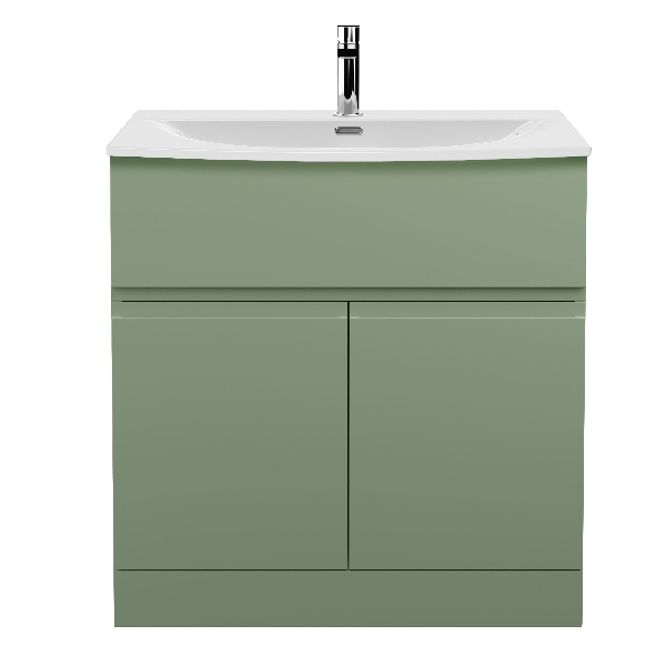 800mm Floor Standing 2 Door/Drawer Unit & Basin 4