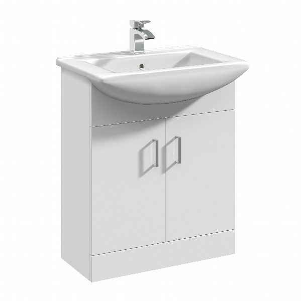 650mm Floor Standing Cabinet & Square Basin