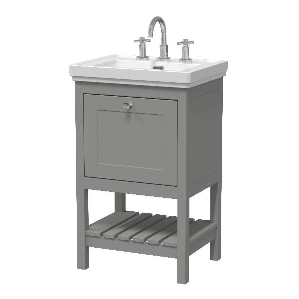 500mm Floor Standing Vanity & Basin 3TH