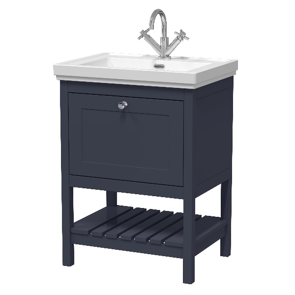 600mm Floor Standing Vanity & Basin 1TH