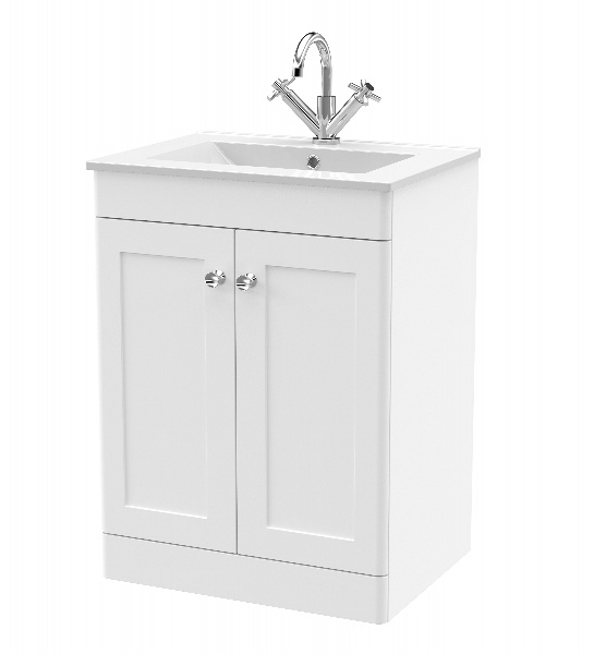 600mm Floor Standing 2-Door Vanity with Basin - 1 Tap Hole