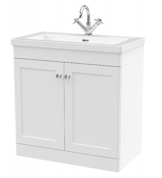 800mm Floor Standing 2-Door Vanity with Basin - 1 Tap Hole