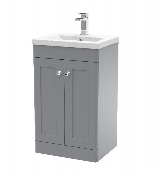 500mm Floor Standing 2 Door Vanity & Basin 1