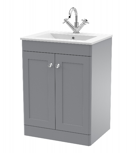 600mm Floor Standing 2-Door Vanity with Basin - 1 Tap Hole