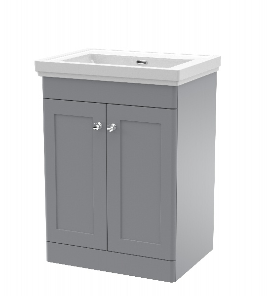 600mm Floor Standing 2 Door Vanity & Basin 0TH