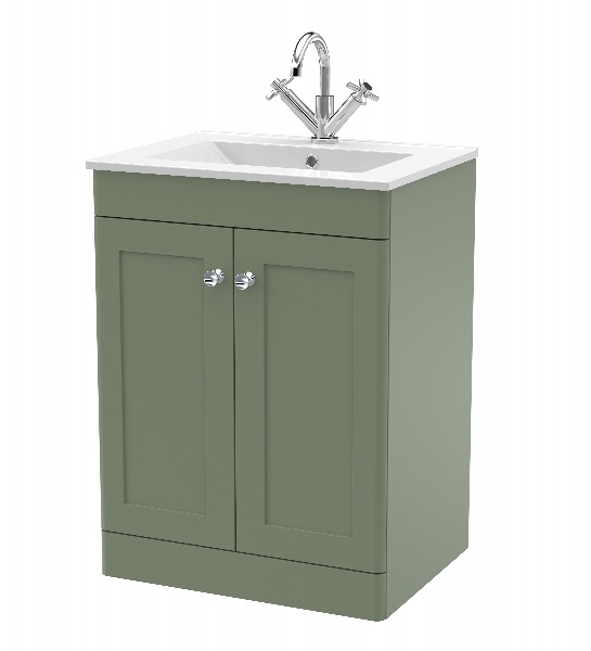 600mm Floor Standing 2-Door Vanity with Basin - 1 Tap Hole