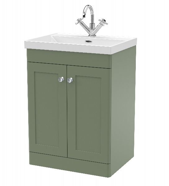 600mm Floor Standing 2-Door Vanity with Basin - 1 Tap Hole