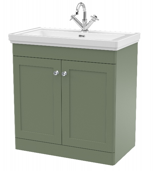 800mm Floor Standing 2-Door Vanity & Basin 1TH