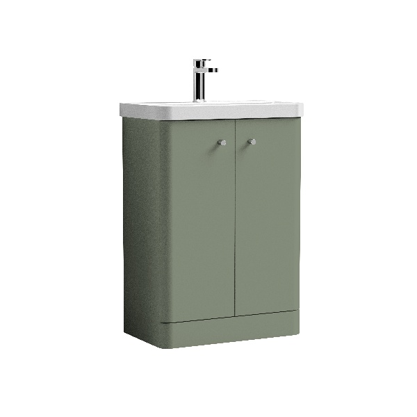 600mm Floor Standing 2 Door Unit & Basin