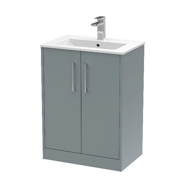 600mm Floor Standing 2 Door Vanity & Basin 2