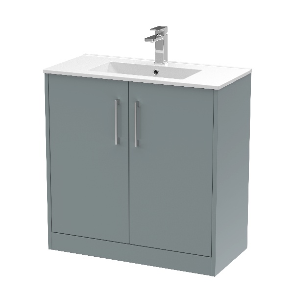 800mm Floor Standing 2 Door Vanity & Basin 2