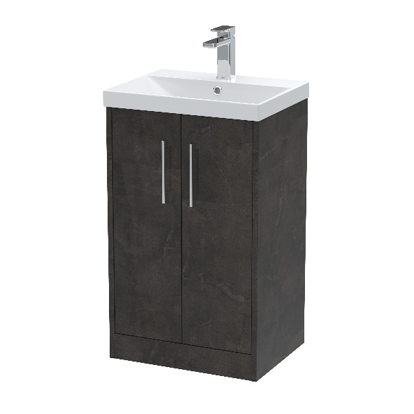 500mm Floor Standing 2 Door Vanity & Basin 3