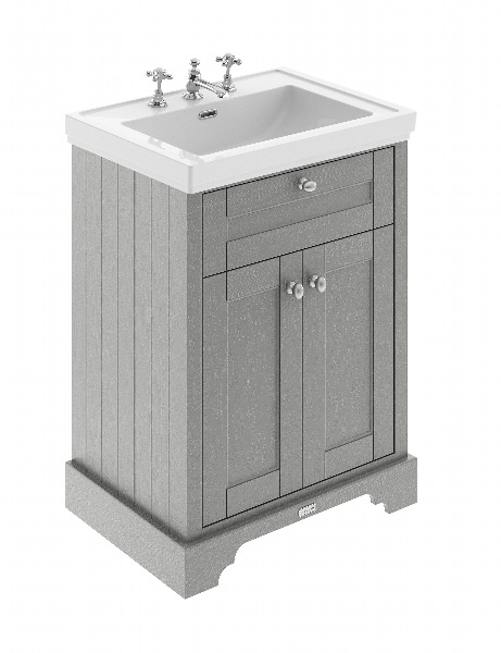 600mm 2-Door Vanity & Classic Basin 3TH