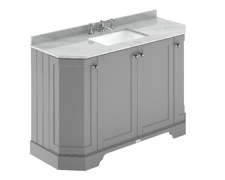 1200mm 4-Door Angled Unit & Marble Top 3TH