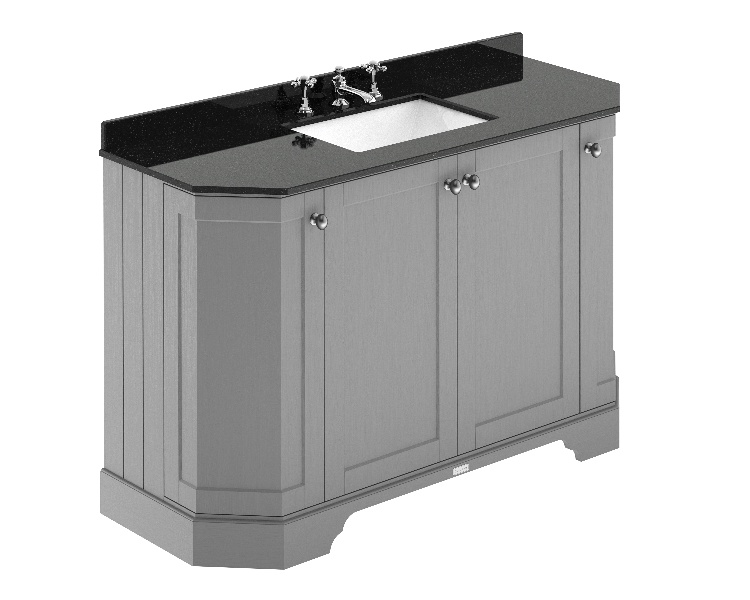 1200mm 4-Door Angled Unit & Marble Top 3TH