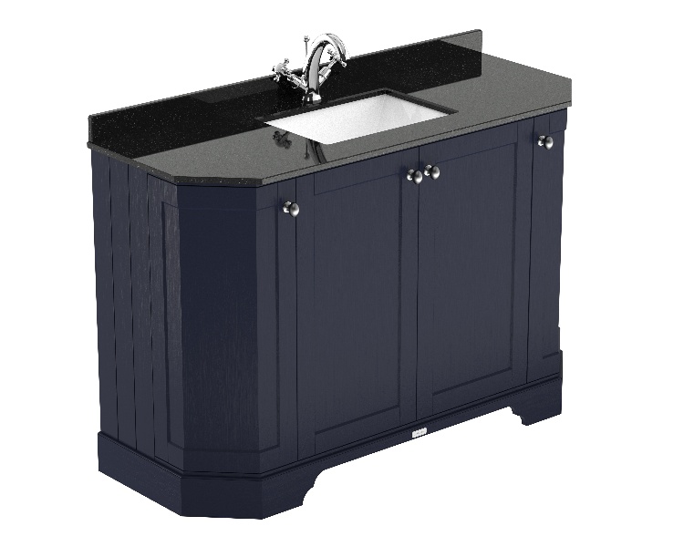 1200mm 4-Door Angled Unit & Marble Top 1TH