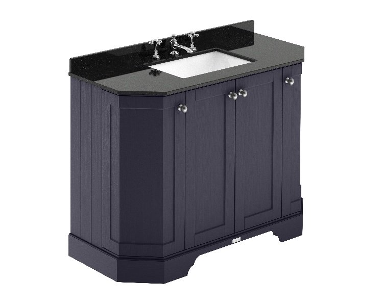 1000mm 4-Door Angled Unit & Marble Top 3TH