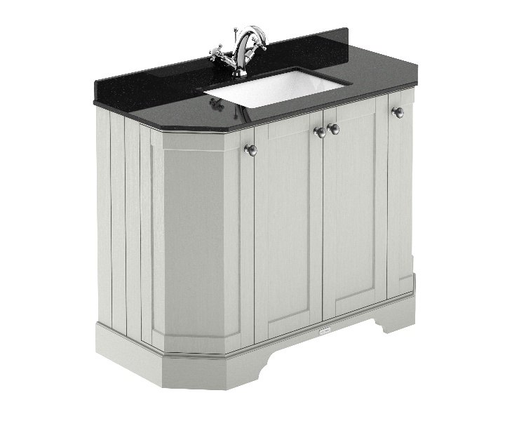 1000mm 4-Door Angled Unit & Marble Top 1TH