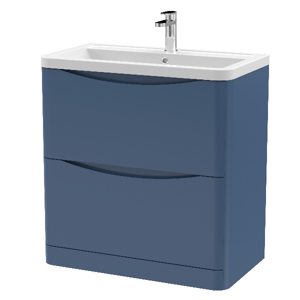 800mm Floor Standing 2 Drawer Vanity & Ceramic Basin