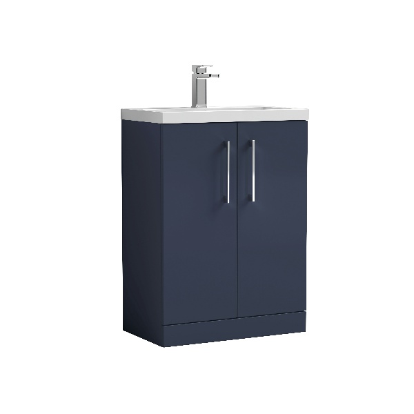 600mm Floor Standing 2-Door Vanity & Polymarble Basin