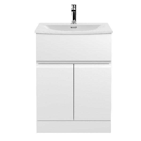 600mm Floor Standing 2 Door/Drawer Vanity Unit & Basin 4