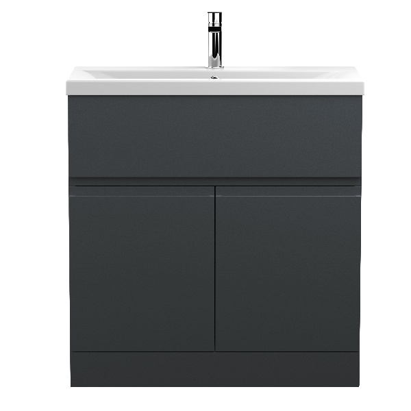 800mm Floor Standing 2 Door/Drawer Vanity & Basin 1