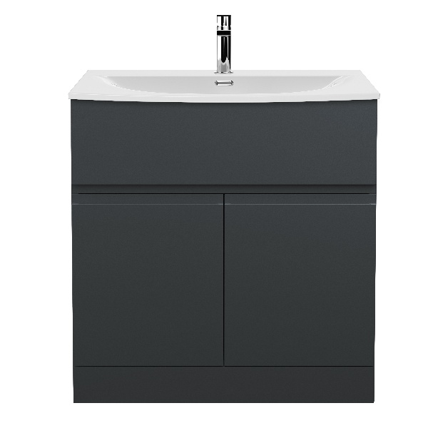 800mm Floor Standing 2 Door/Drawer Vanity & Basin 4