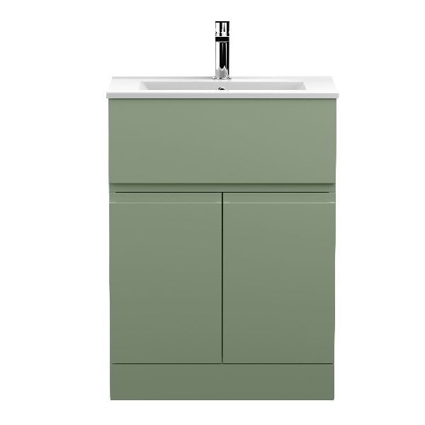 600mm Floor Standing 2 Door/Drawer Unit & Basin 2