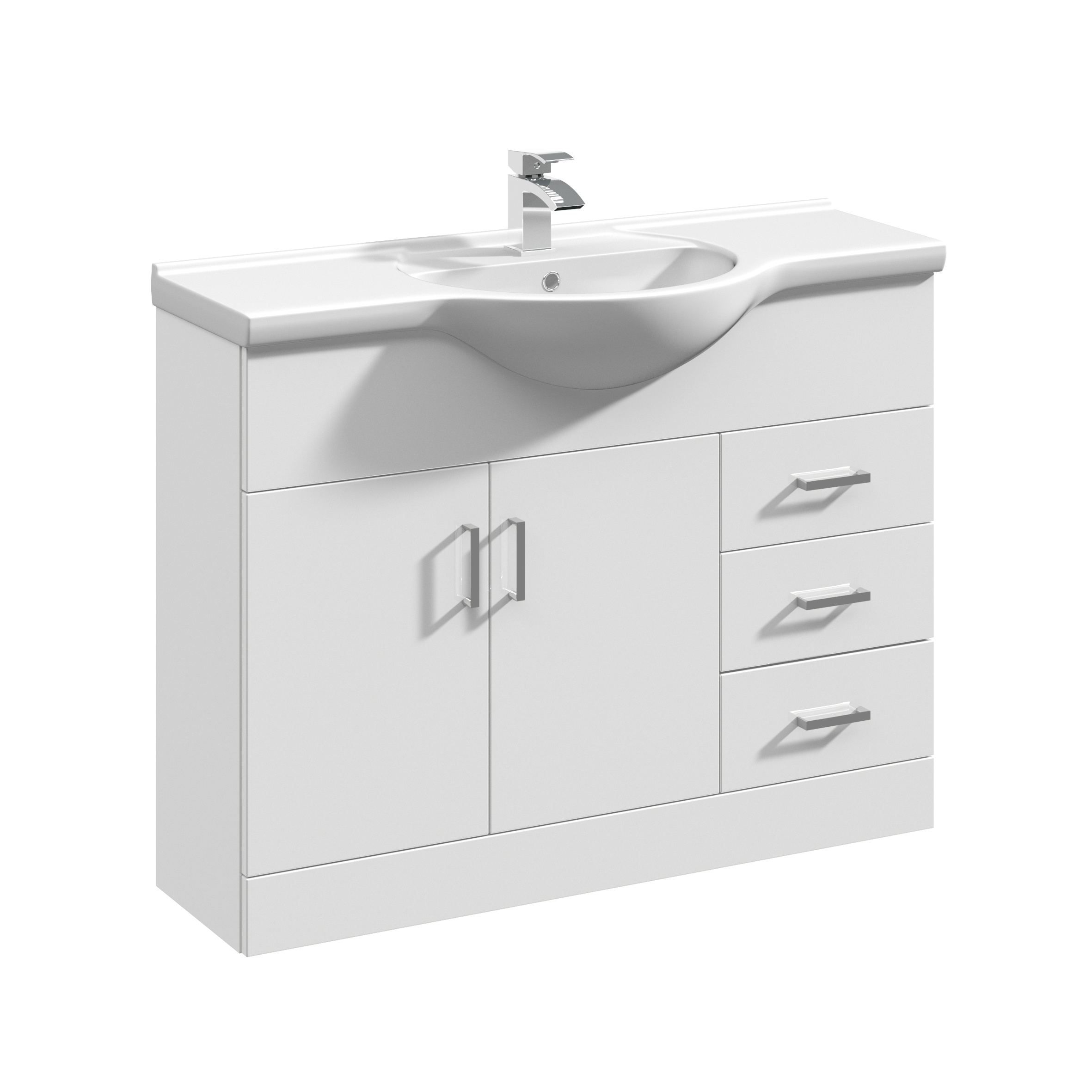 1050mm Floor Standing Cabinet & Round Basin