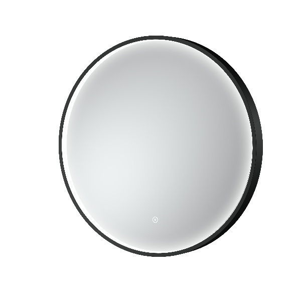 Black Frame LED Mirror - 600mm