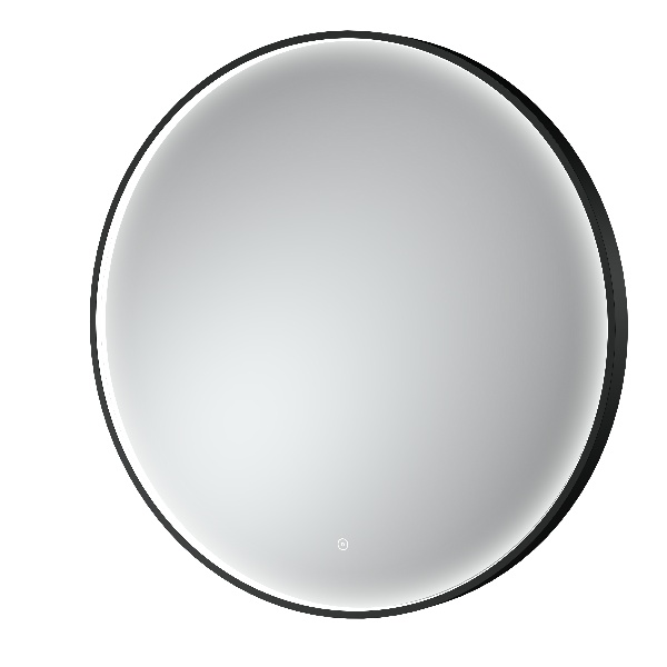 Black Frame LED Mirror - 800mm