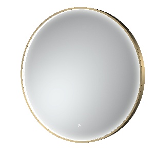 Brushed Brass Frame LED Mirror - 800mm