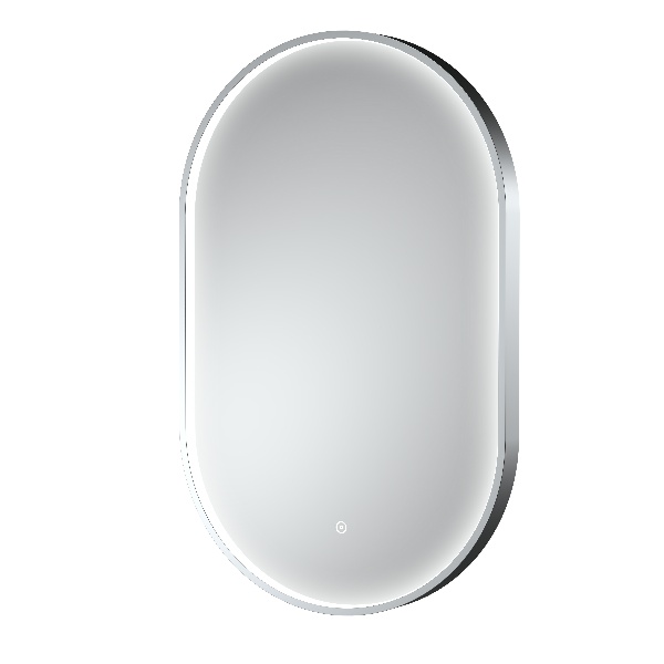 Polished Chrome Frame LED Mirror - 800 x 500mm