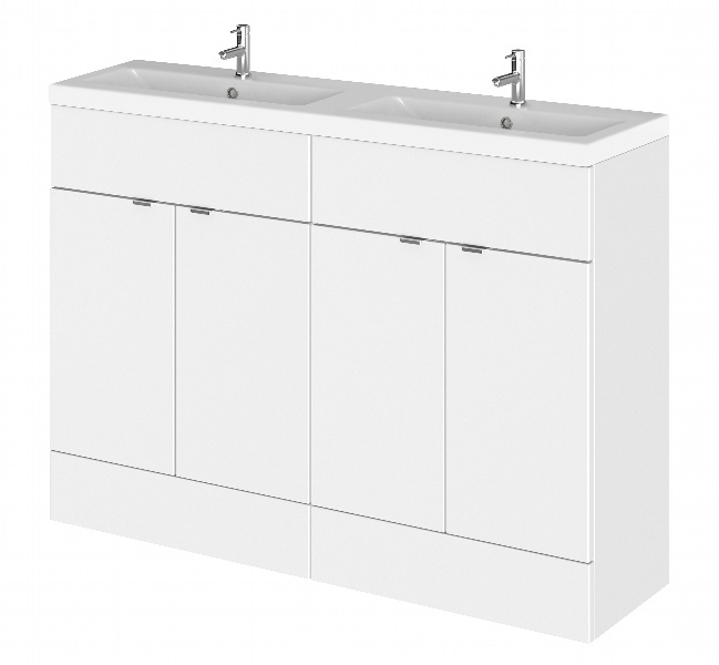 1200mm Vanity Unit & Double Ceramic Basin