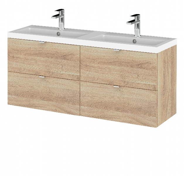 1200mm WH 4-Drawer Vanity & Double Basin