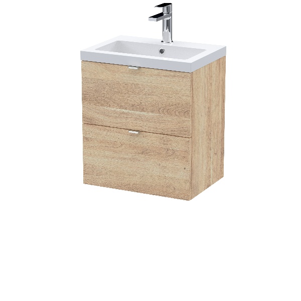 500mm 2-Drawer Wall Hung Unit & Basin