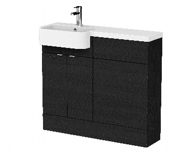 1000mm Combination Unit & Left Hand Semi Recessed Basin