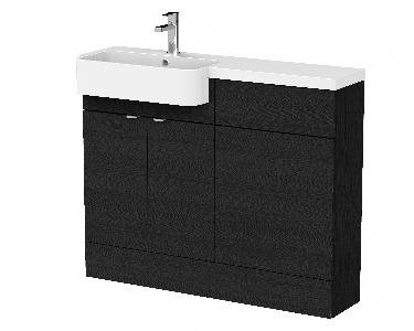 1100mm Combination Unit & Left Hand Semi Recessed Basin