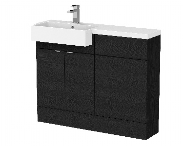 1100mm Combination Unit & Left Hand Semi Recessed Basin