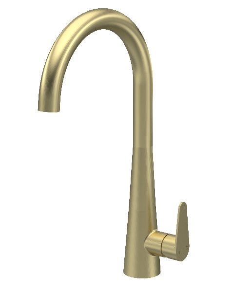 Samir Mono Single Lever Brushed Brass