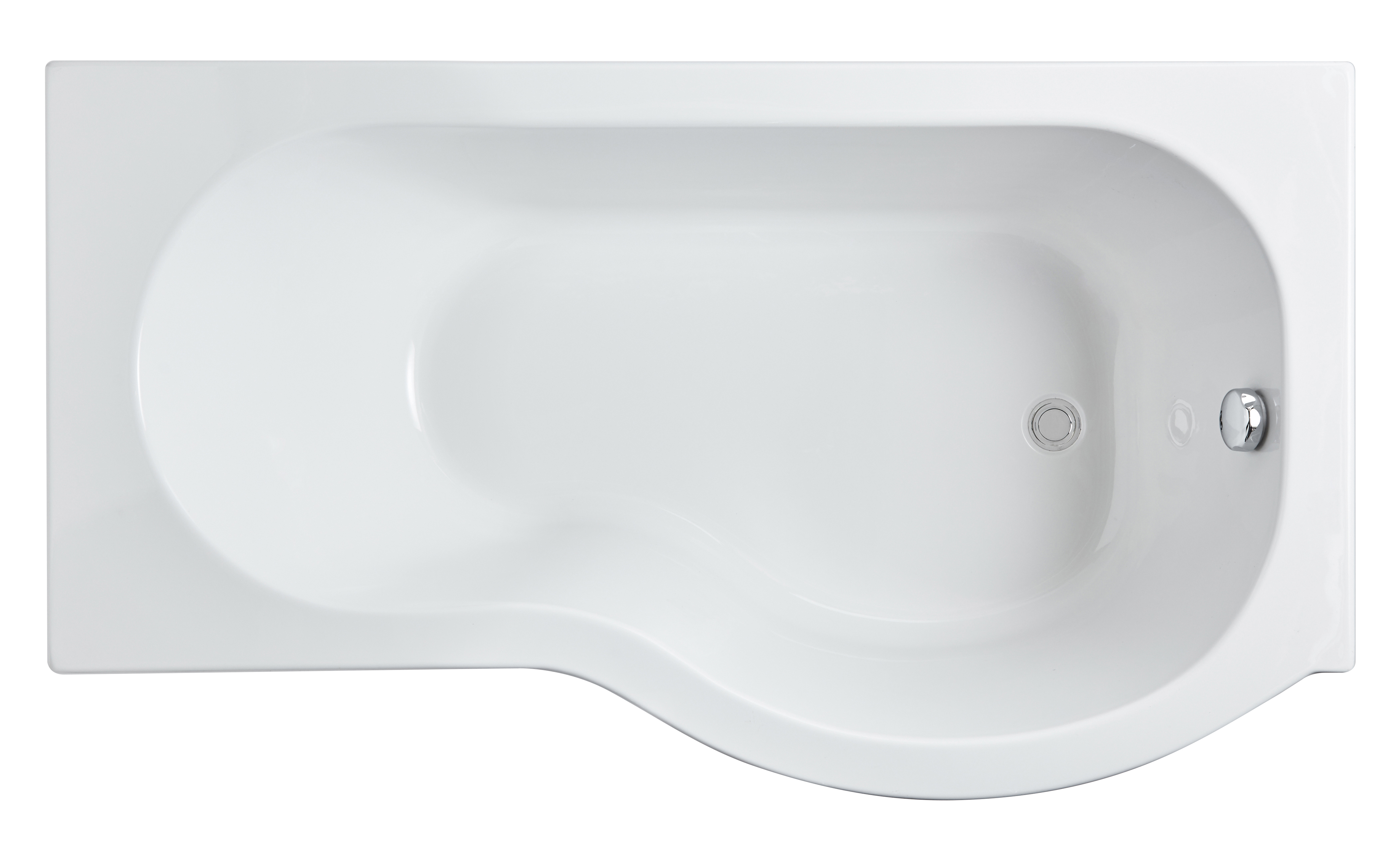 1500mm Right Hand P-Shaped Bath