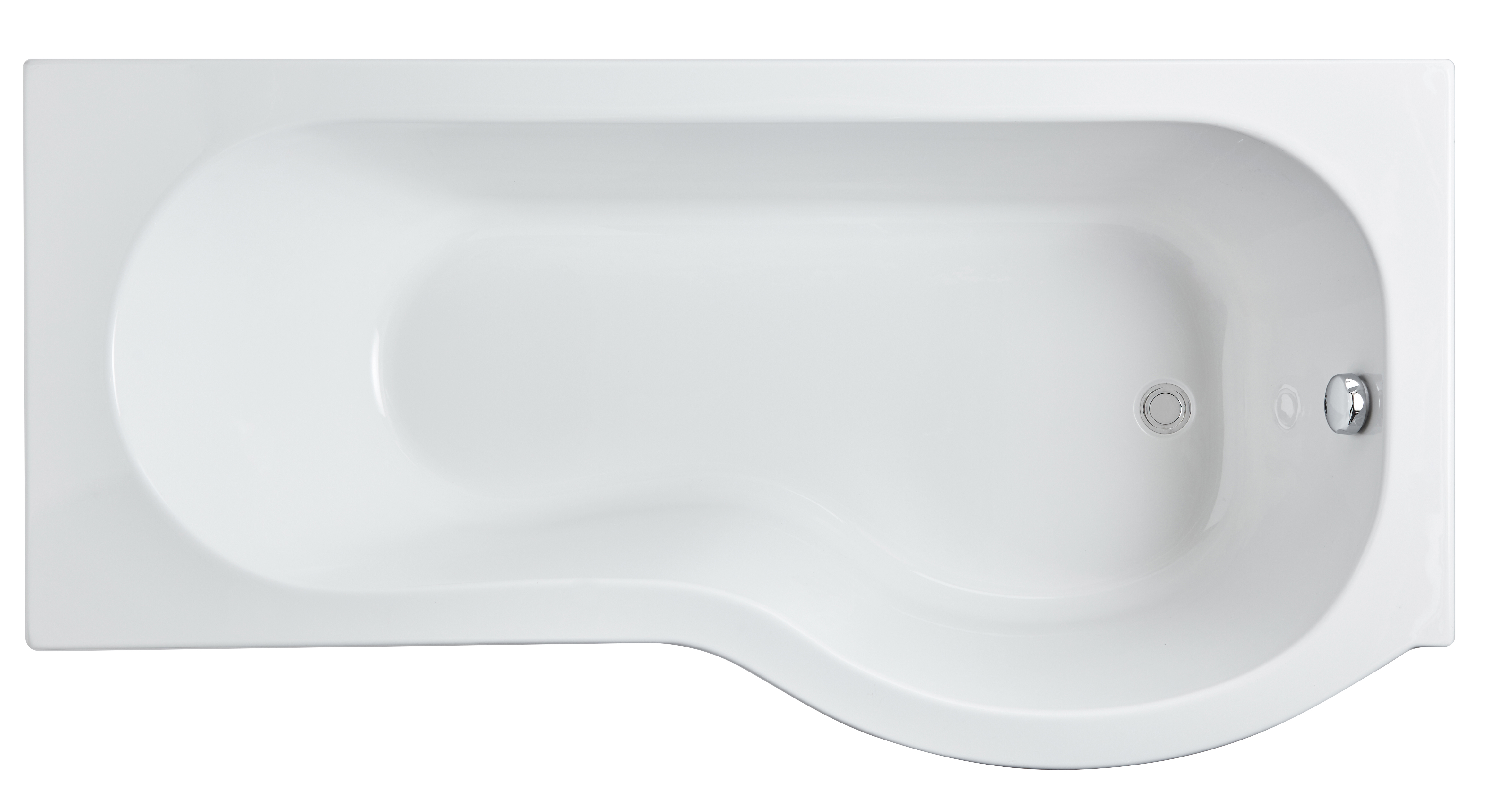 1700mm Right Hand P-Shaped Bath