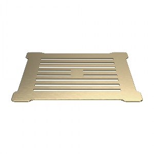 Square Shower Waste Brushed Brass Top