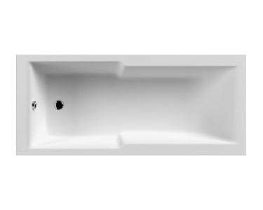 Eternalite Square Straight Shower Bath 1700 x 750mm