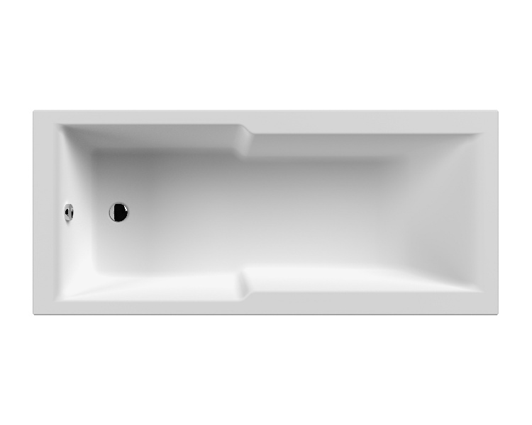 Square Straight Shower Bath 1700 x 750mm